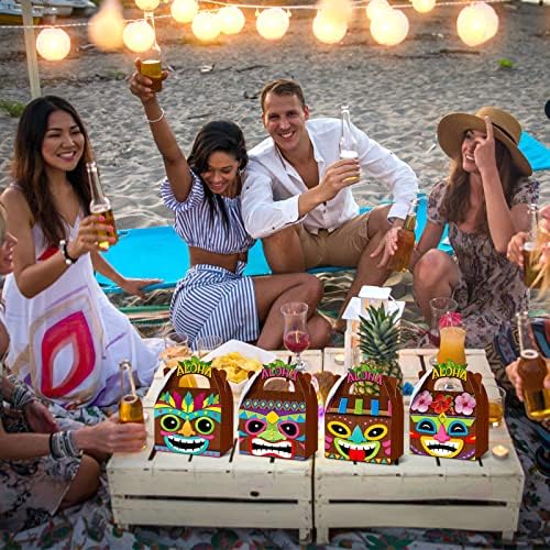 Glenmal 24 Pcs Tiki Luau Treat Boxes with Handles 1