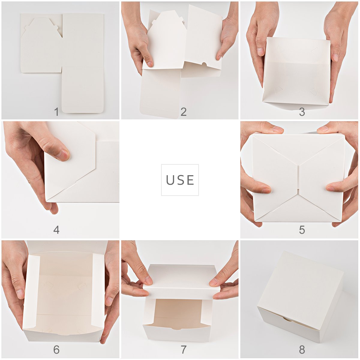 Mesha 3x3x3 Inch 100pc Cardboard Gift Boxes with Lids
