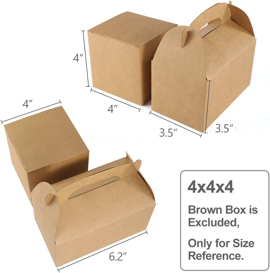ValBox Treat Boxes 30 Pack Brown Kraft Gable Gift Boxes