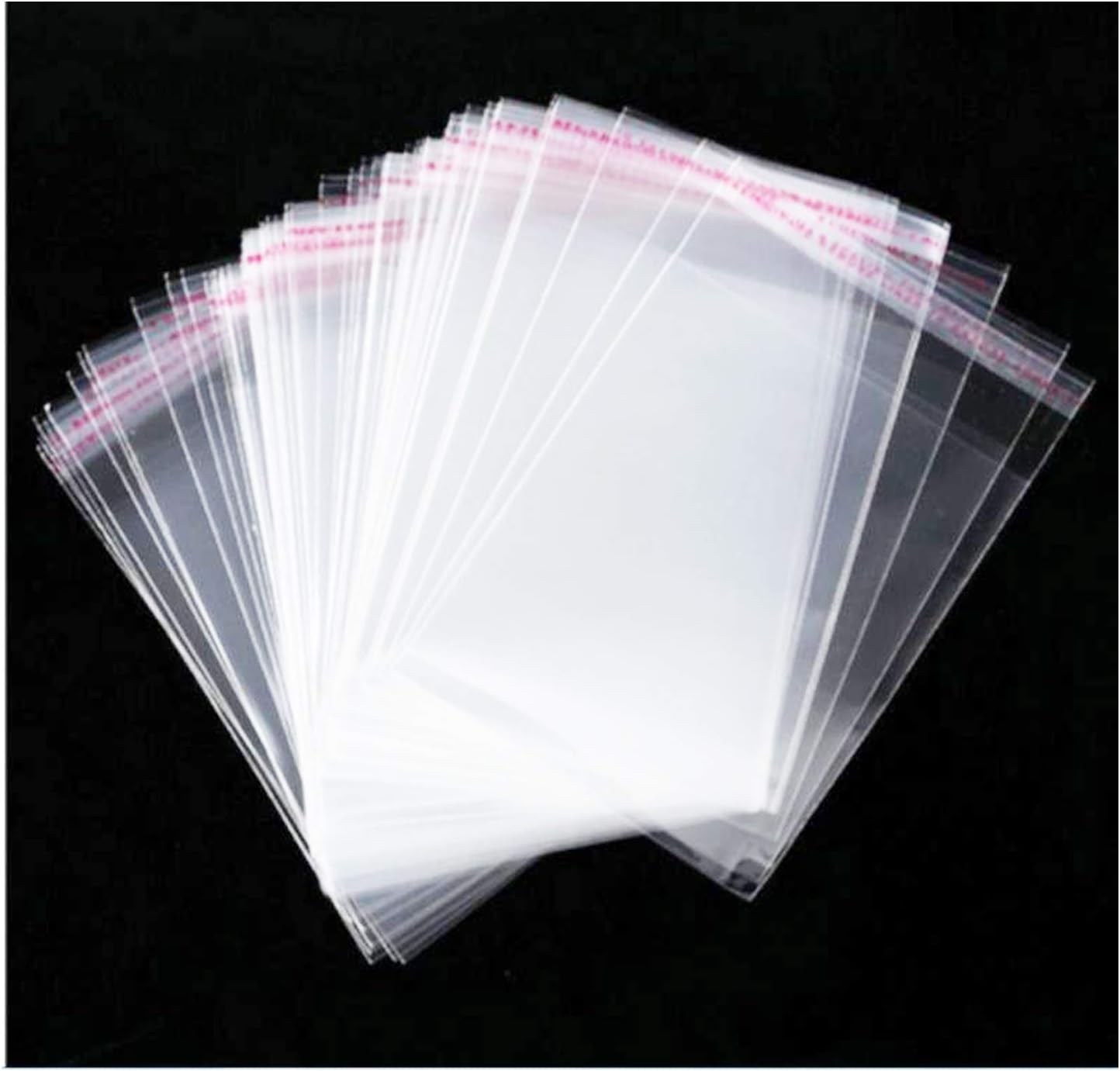 JOSDIOX 5x65 Inch Clear Cellophane Bags 100Pcs Resealable