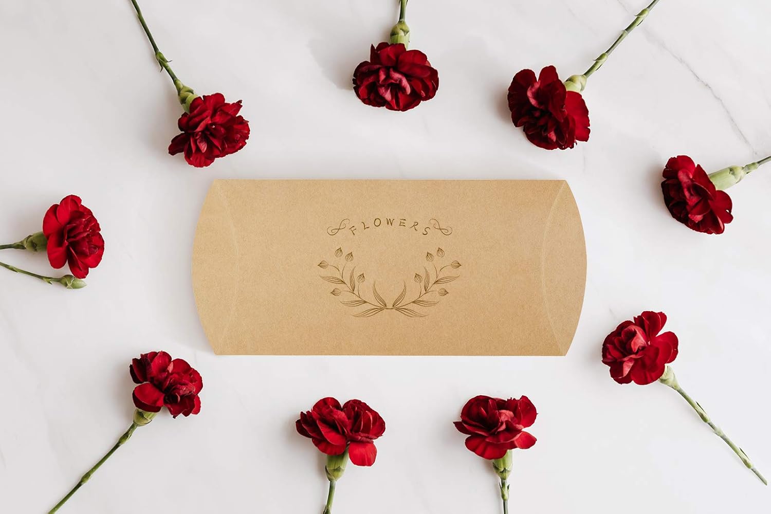 Eupako 63x37x1 Inch Kraft Pillow Boxes 50 Pack