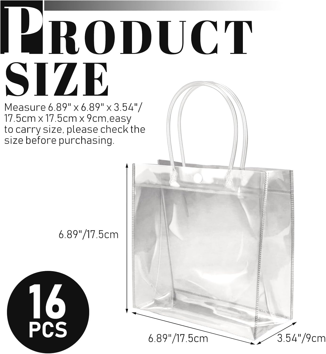 BadenBach 16 Pack Clear Gift Bags with Handles