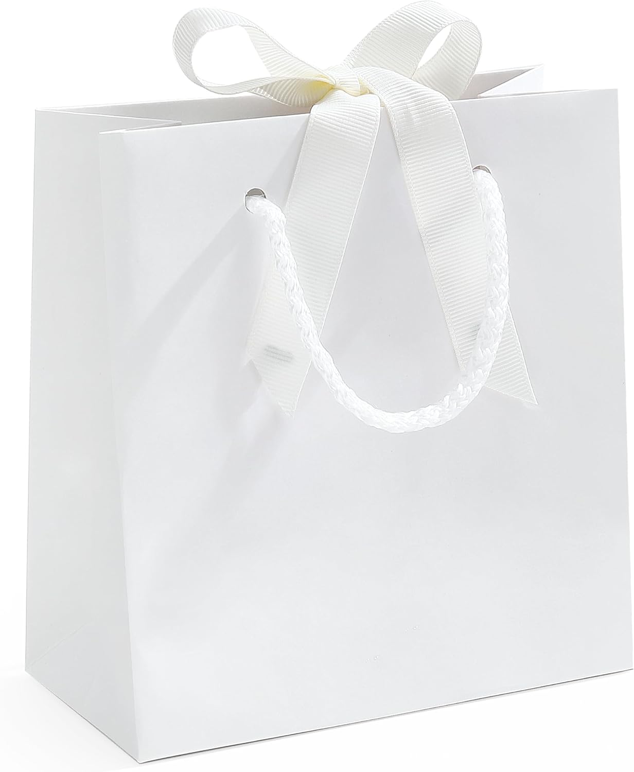 SHYRABBIT 10pcs White Gift Bags with Handles