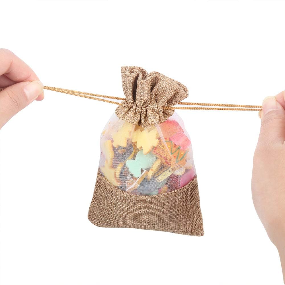 CCINEE 24pcs Burlap Drawstring Gift Bags