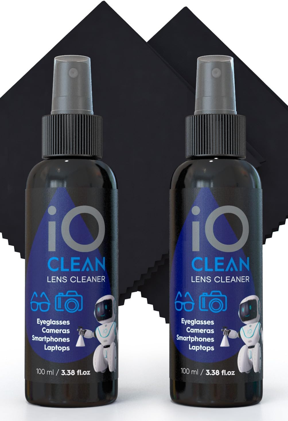 iO CLEAN Eyeglass Lens Cleaner Kit 338oz338oz2 Cloths