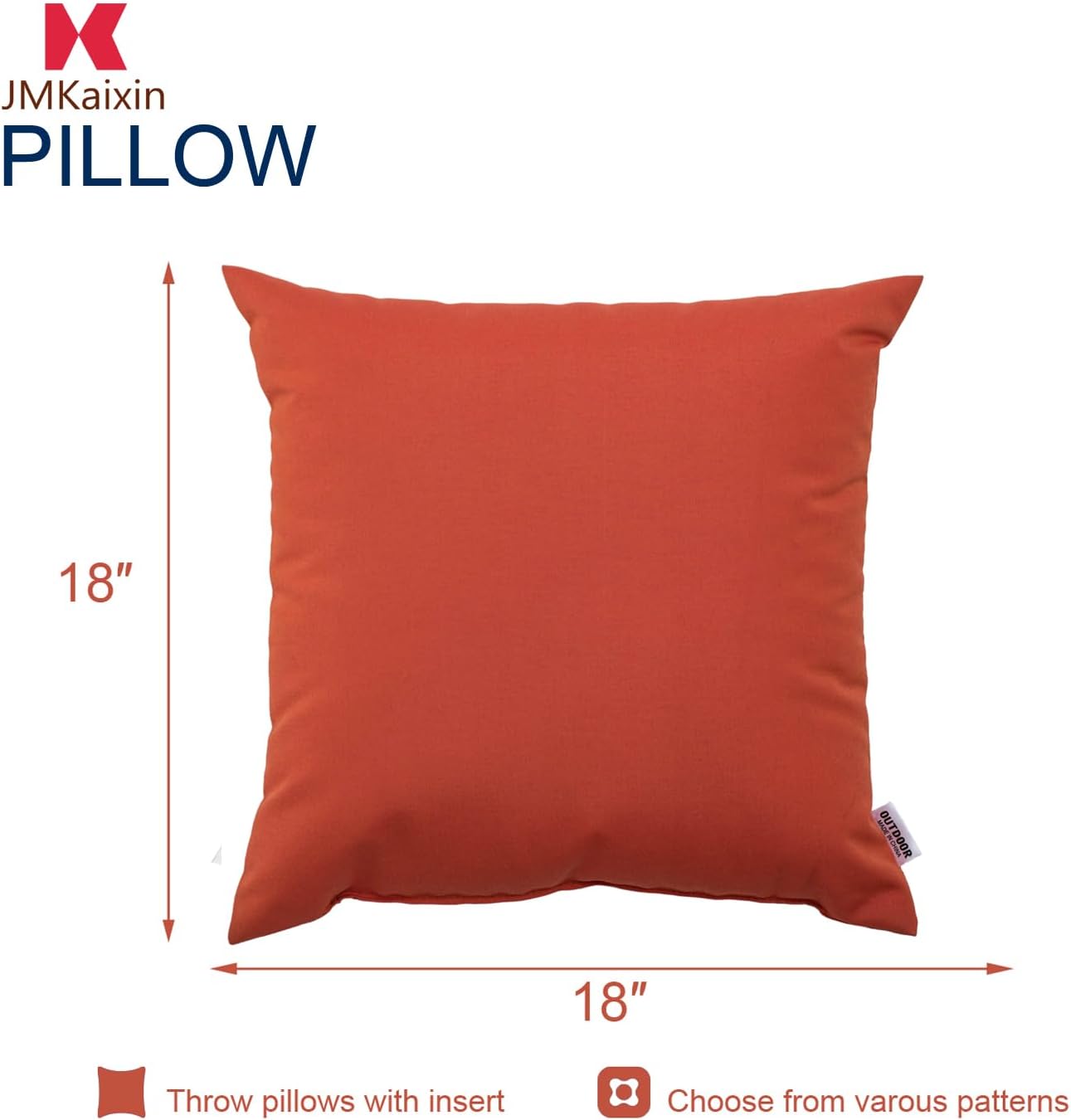 JMKaixin Waterproof Decorative Throw Pillows Pack of 2