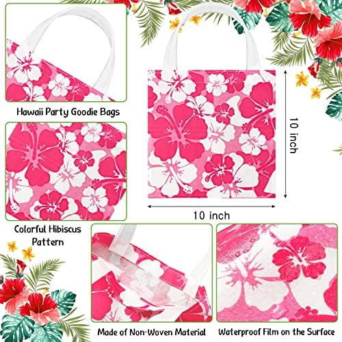 Teling 24 Pcs Hawaiian Party Favor Bags with Handle