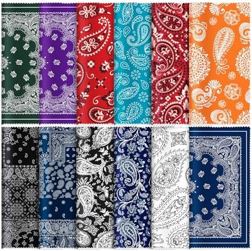 24 Pcs Microfiber Cleaning Cloths Paisley Pattern