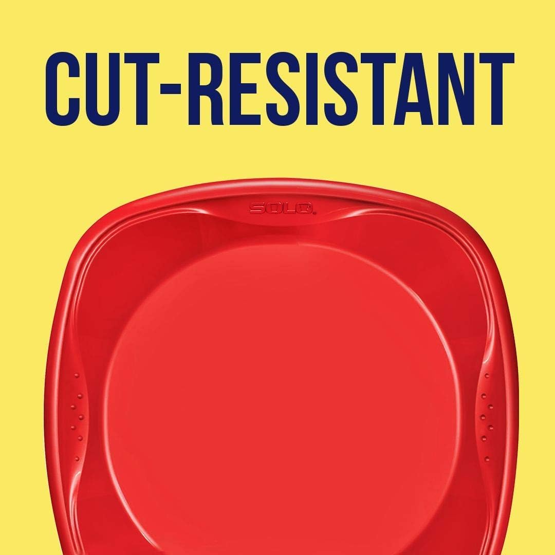 SOLO Red Plastic Plates 10in 30 Count Pack of 4