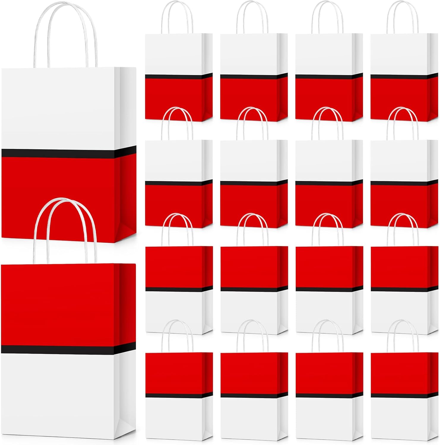 Locmeo 12 Pcs Cartoon Animation Birthday Gift Bags with Handle
