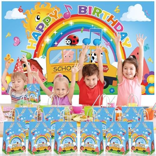 YOOUUQIAN 20PCS Cartoon Melon Gift Bags for Kids Birthday Party