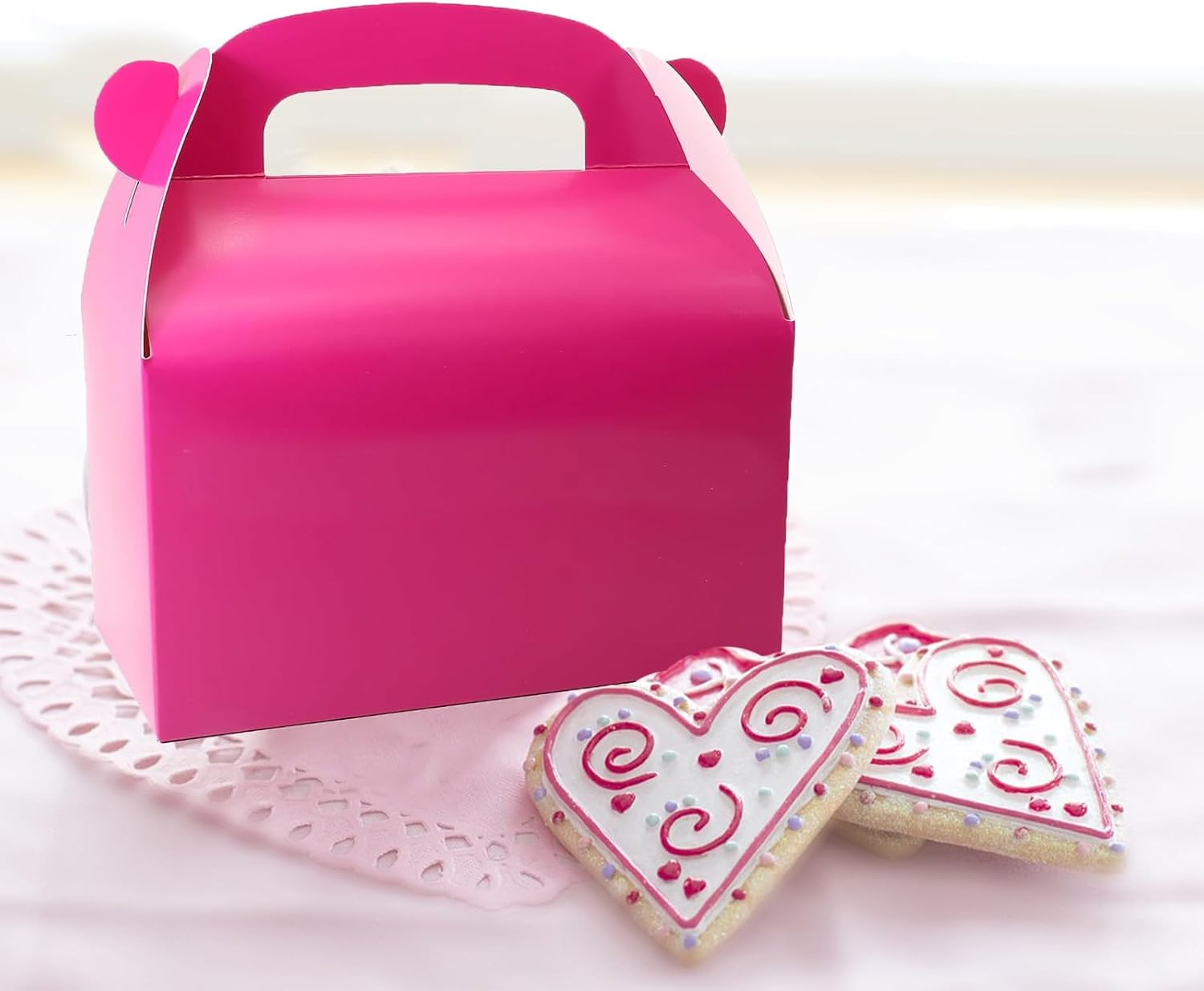 30-Pack Hot Pink Party Favor Treat Boxes for Kids Celebrations