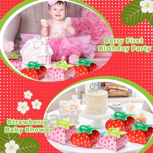 TaoBary 36 Piece Strawberry Favor Boxes