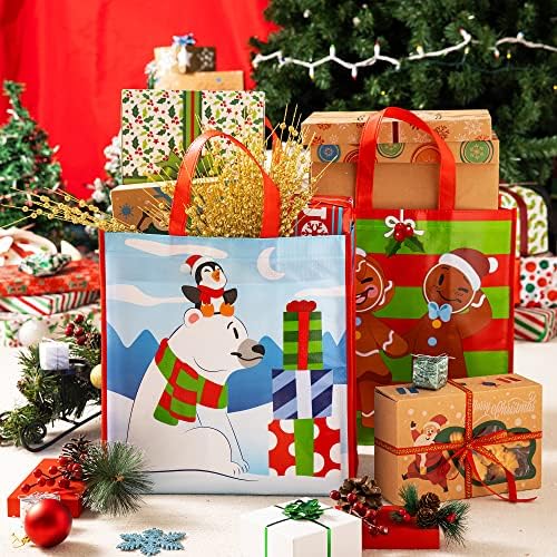 JOYIN 12 Extra-Large Christmas Gift Bags With Handles