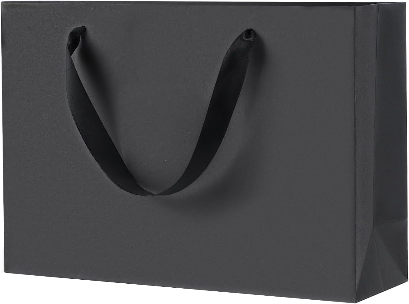 Argivean Medium Large Black Gift Bags 6pcs With Handles