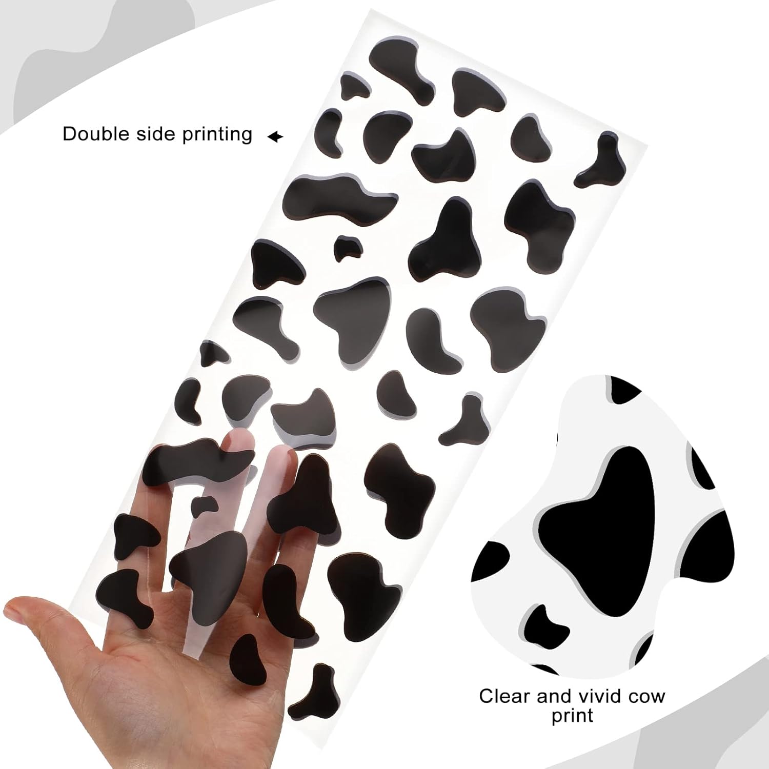 100 Pcs Cow Print Goodie Bags with Twist Ties