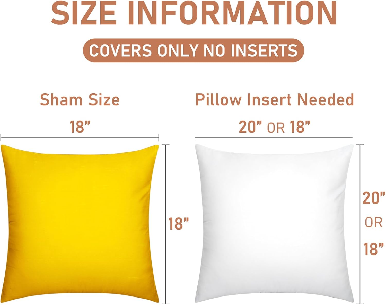 Pack of 4 Waterproof Square Throw Pillow Covers for Patio
