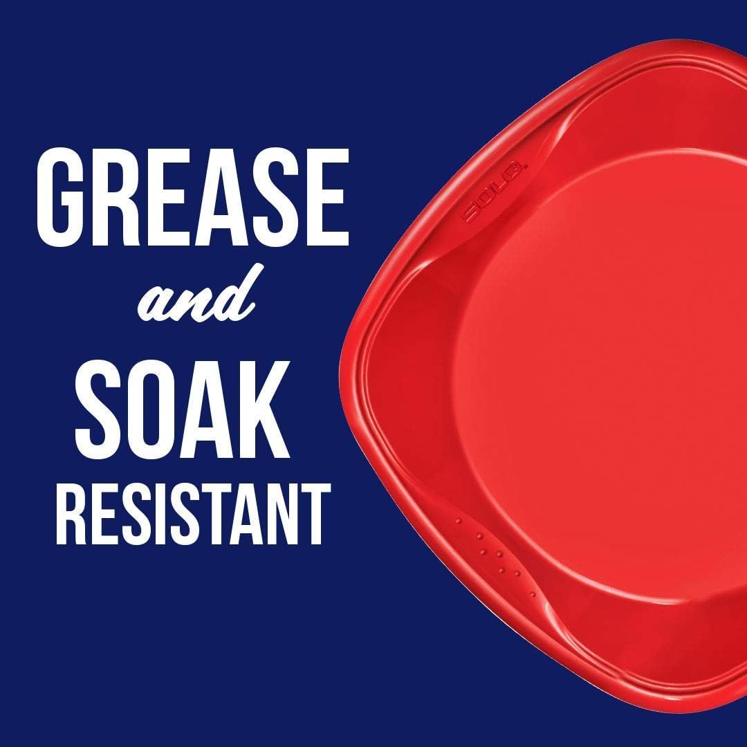 SOLO Red Plastic Plates 10in 30 Count Pack of 4