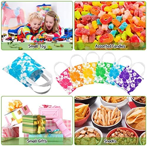 Teling 24 Pcs Hawaiian Party Favor Bags with Handle