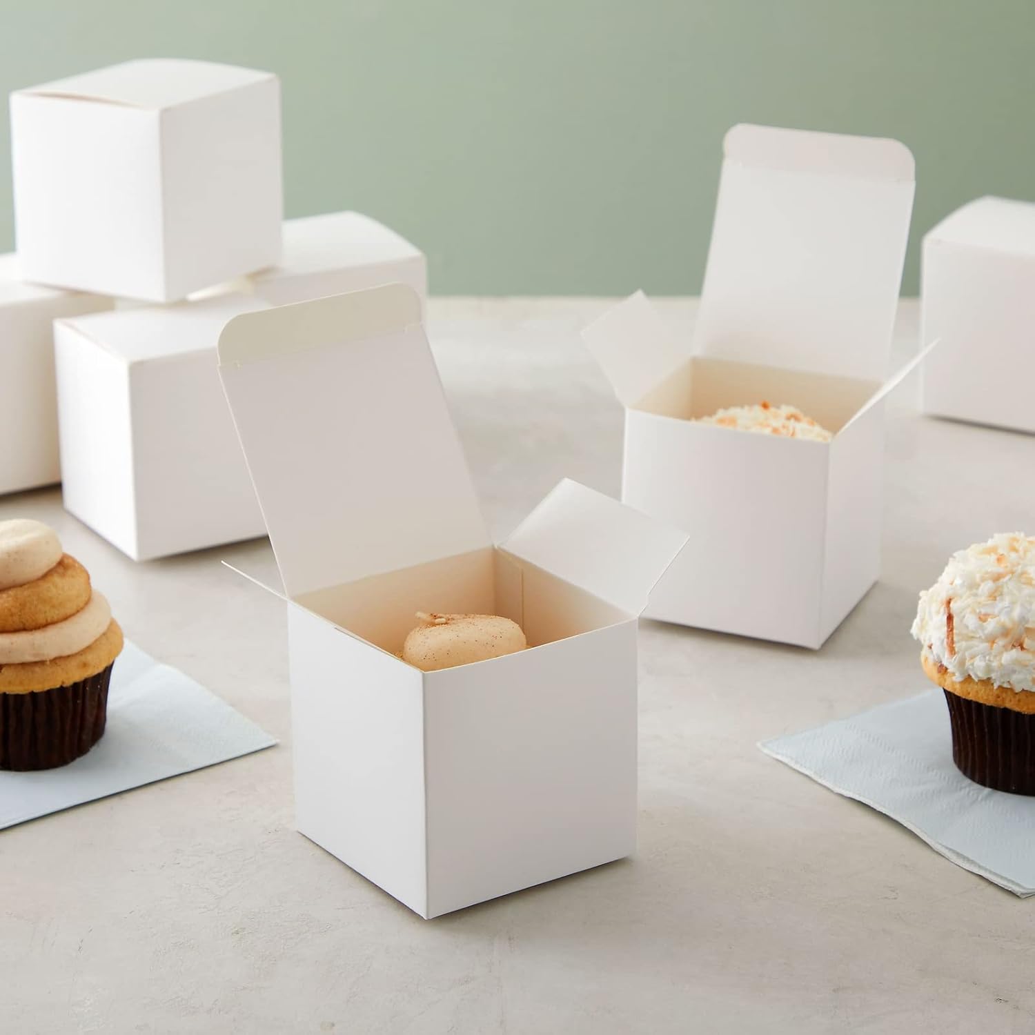 Juvale 100-Pack White 3x3x3 Gift Boxes with Lids