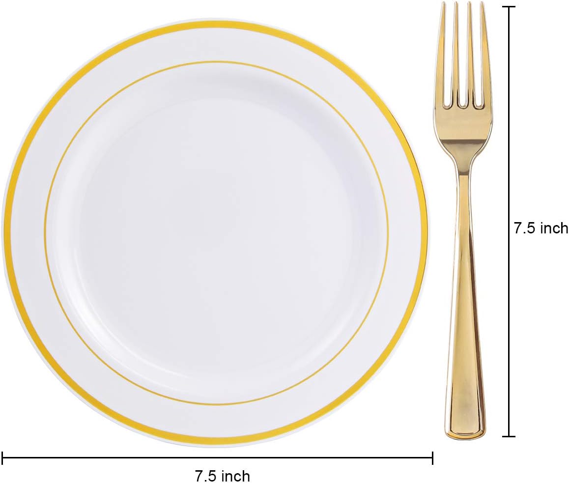 I00000 144 Piece Small Plastic Dessert Plates Set