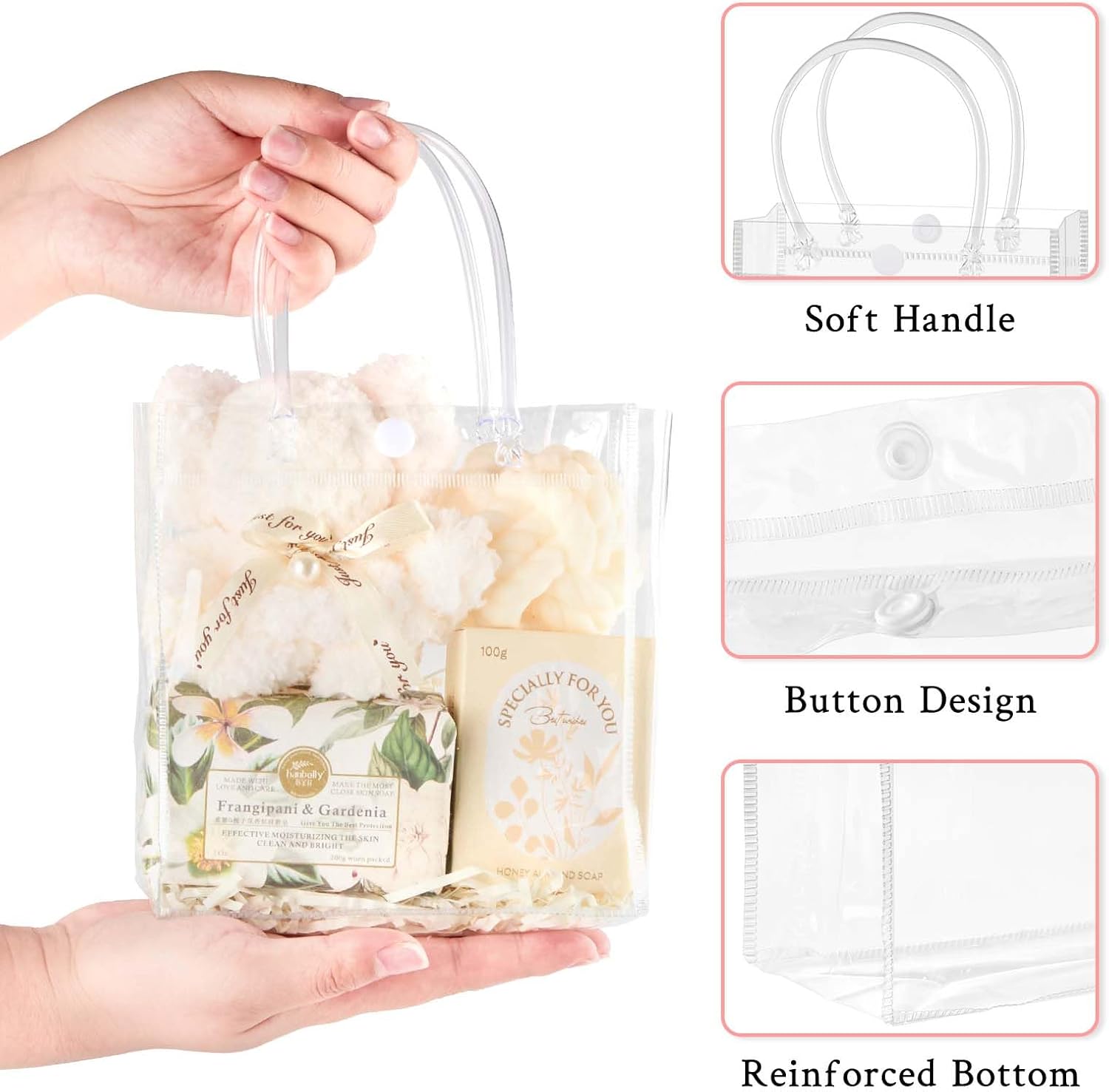 Mauproy 30 Pack Clear Gift Bags with Handles