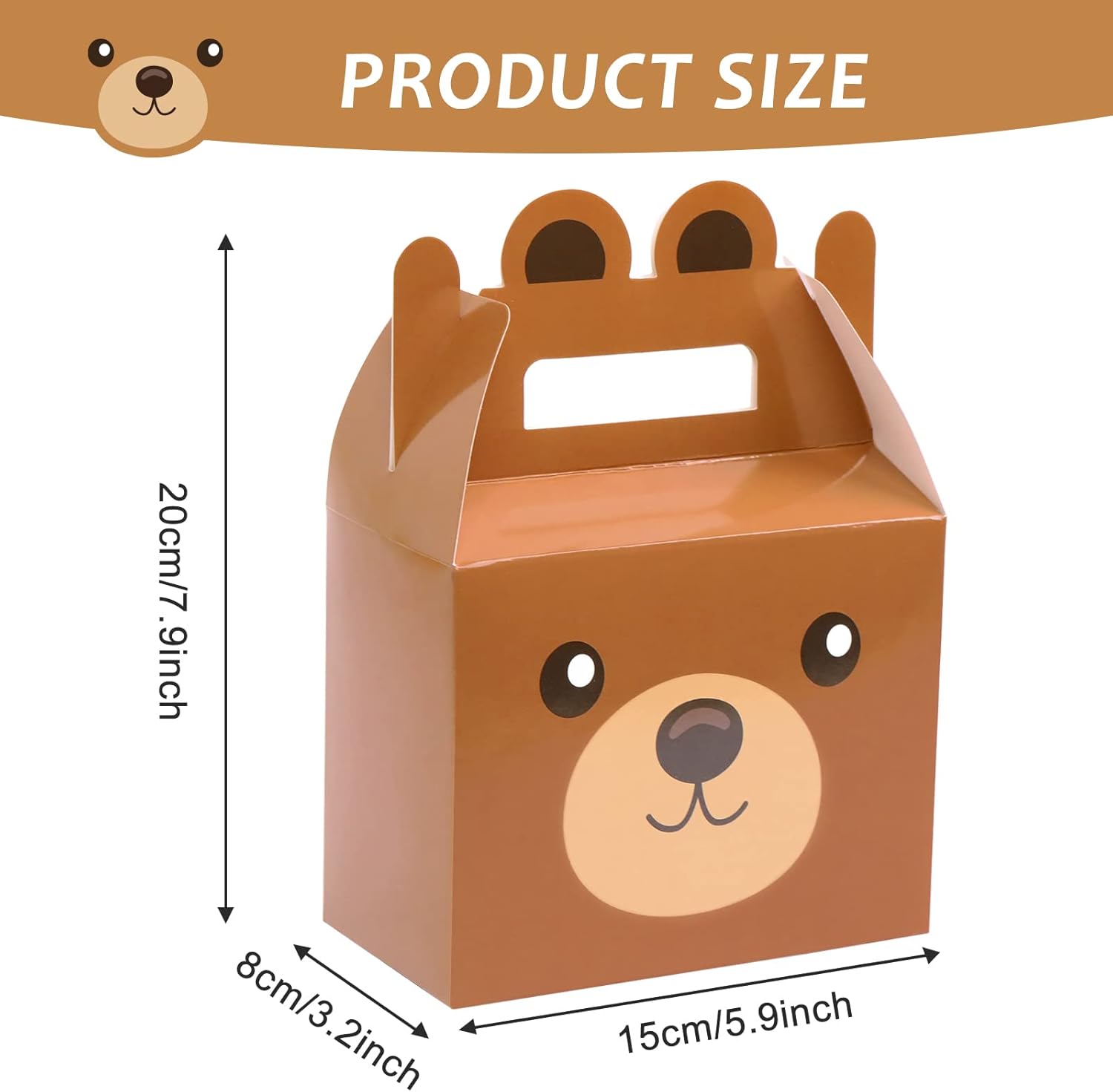 24Pcs Bear Treat Boxes For Baby Shower Party