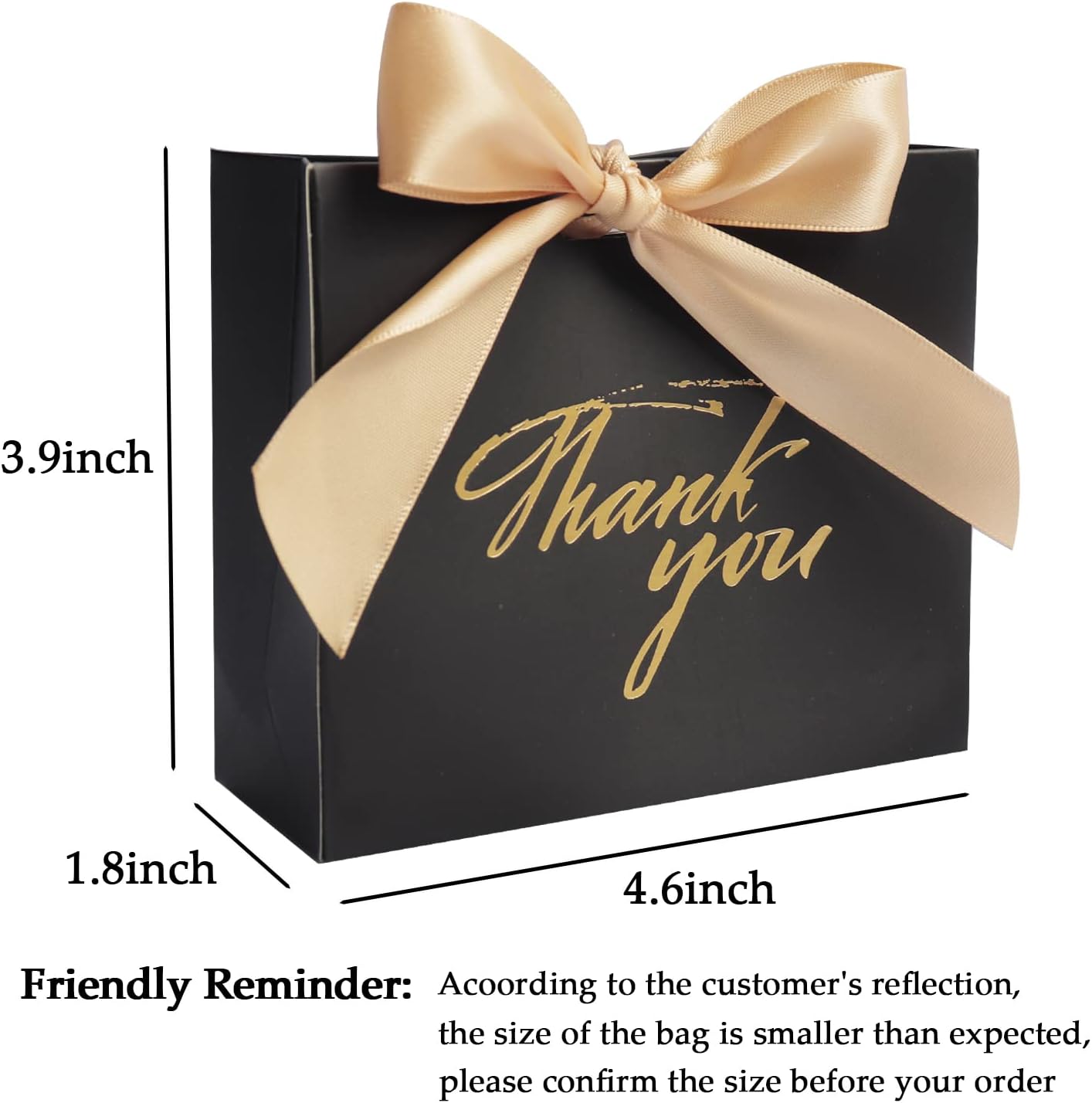 DECHISY 24 Pack Small Gift Bags with Gold Bow