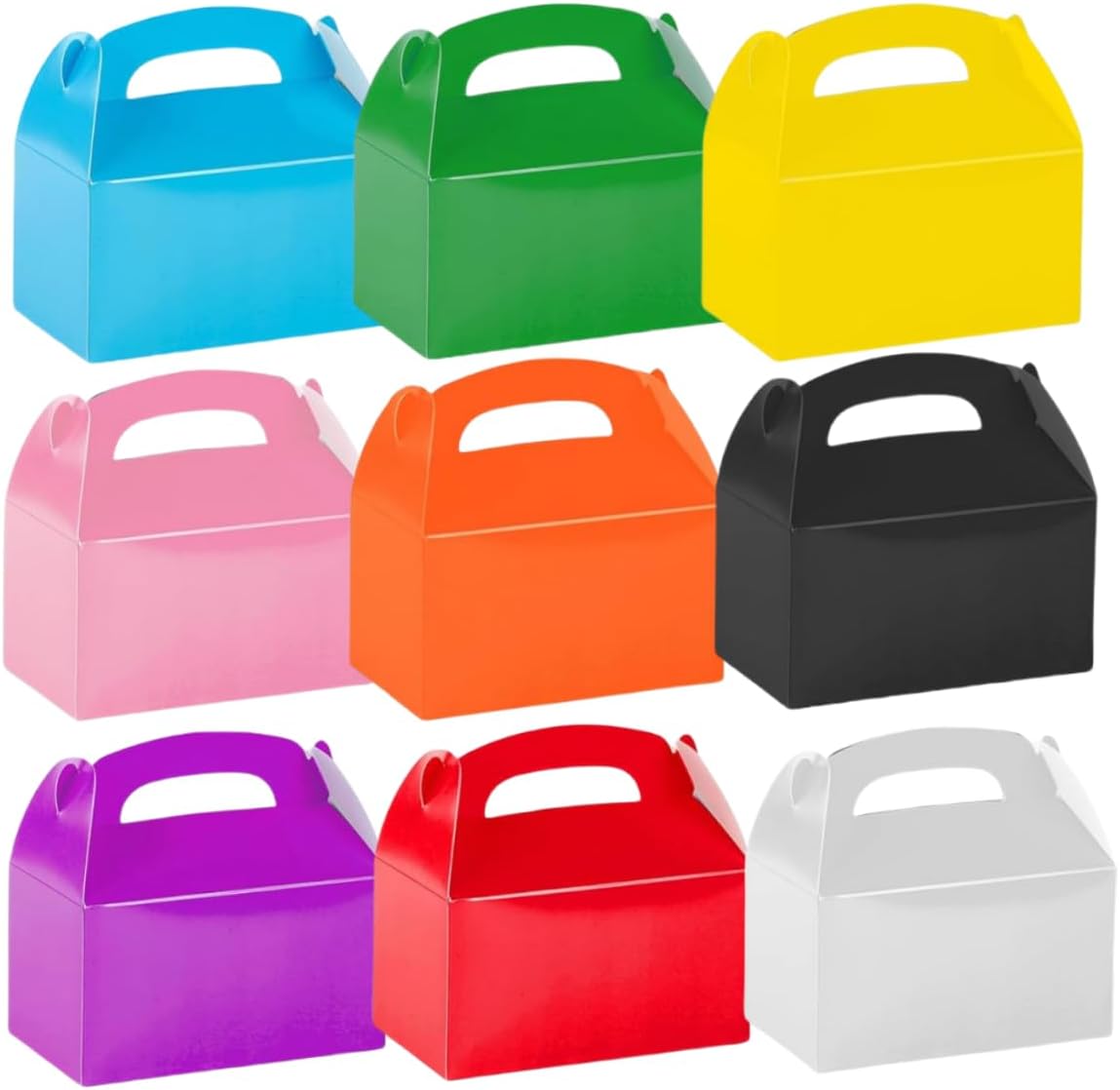 CHNLML 12 Pack Treat Boxes with Handles Red