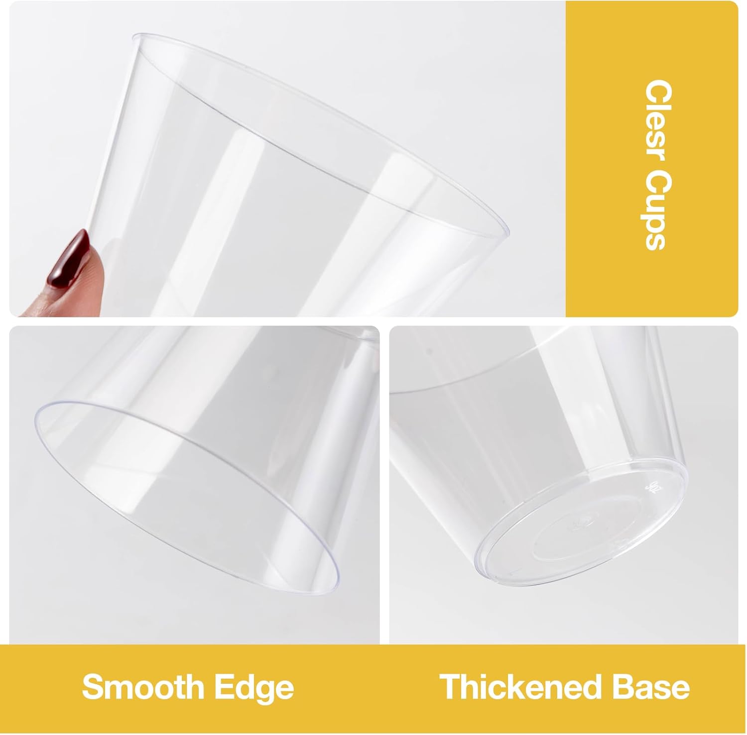 Goodluck 100PCS 9oz Clear Plastic Cups for Parties