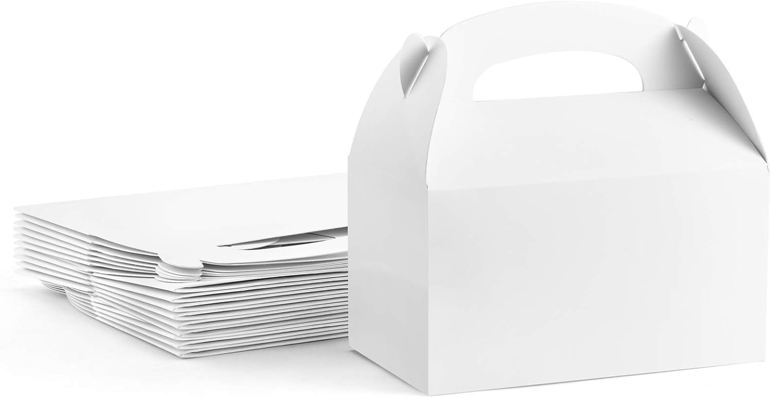 ValBox Treat Boxes 30 Pack White Paper Gable Gift Boxes