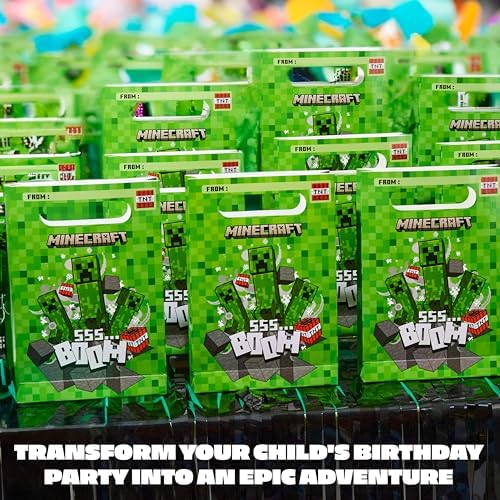 Minecraft Party Favor Bags 10 Pcs Kids Themed Gift Bags