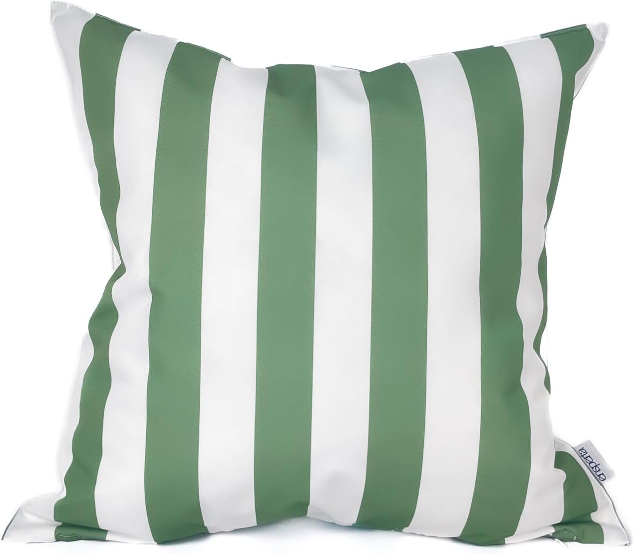 Ensperta Pack of 2 20x20 Waterproof Light Green Striped Throw Pillow Covers