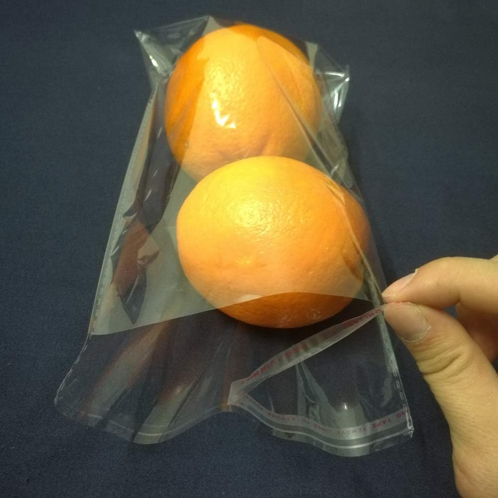 Borningfire 200 Pcs 6x8 Clear Resealable Cellophane Bags