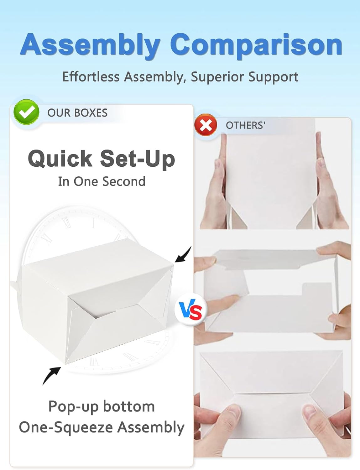 25 Pcs Small Party Treat Boxes White 6 Inch Gable