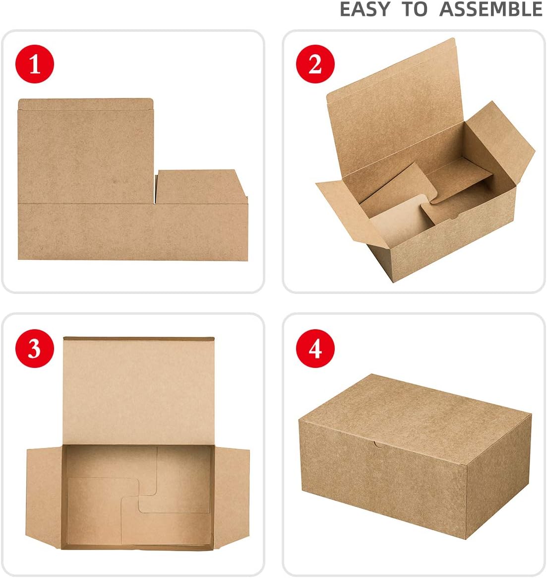 Frantis Brown Gift Boxes 10 Pack 945x65x4 Inches