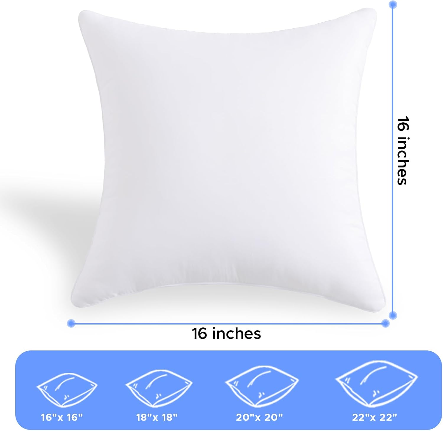 16 x 16 Outdoor Pillow Inserts Set of 2