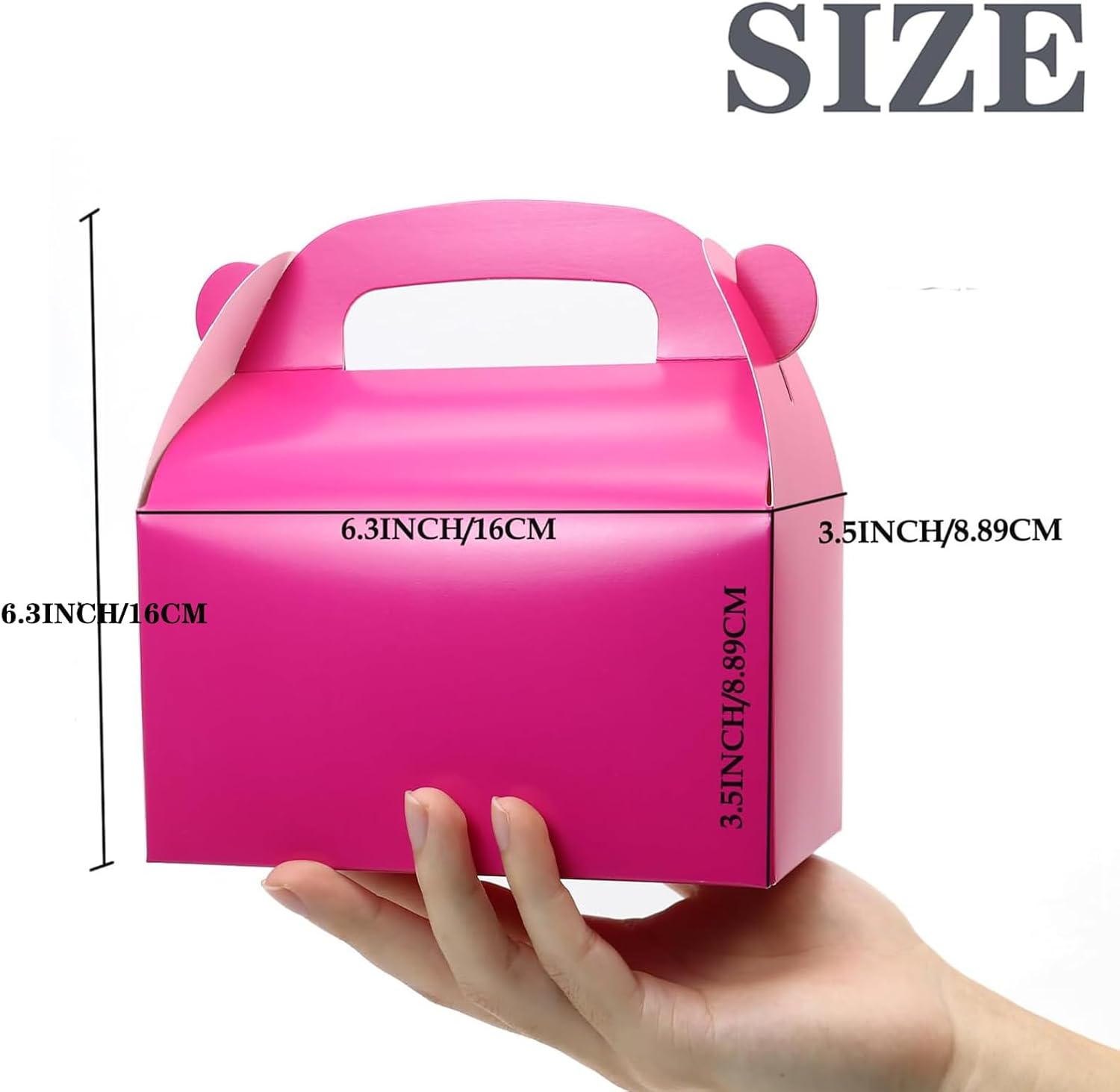 30-Pack Hot Pink Party Favor Treat Boxes for Kids Celebrations