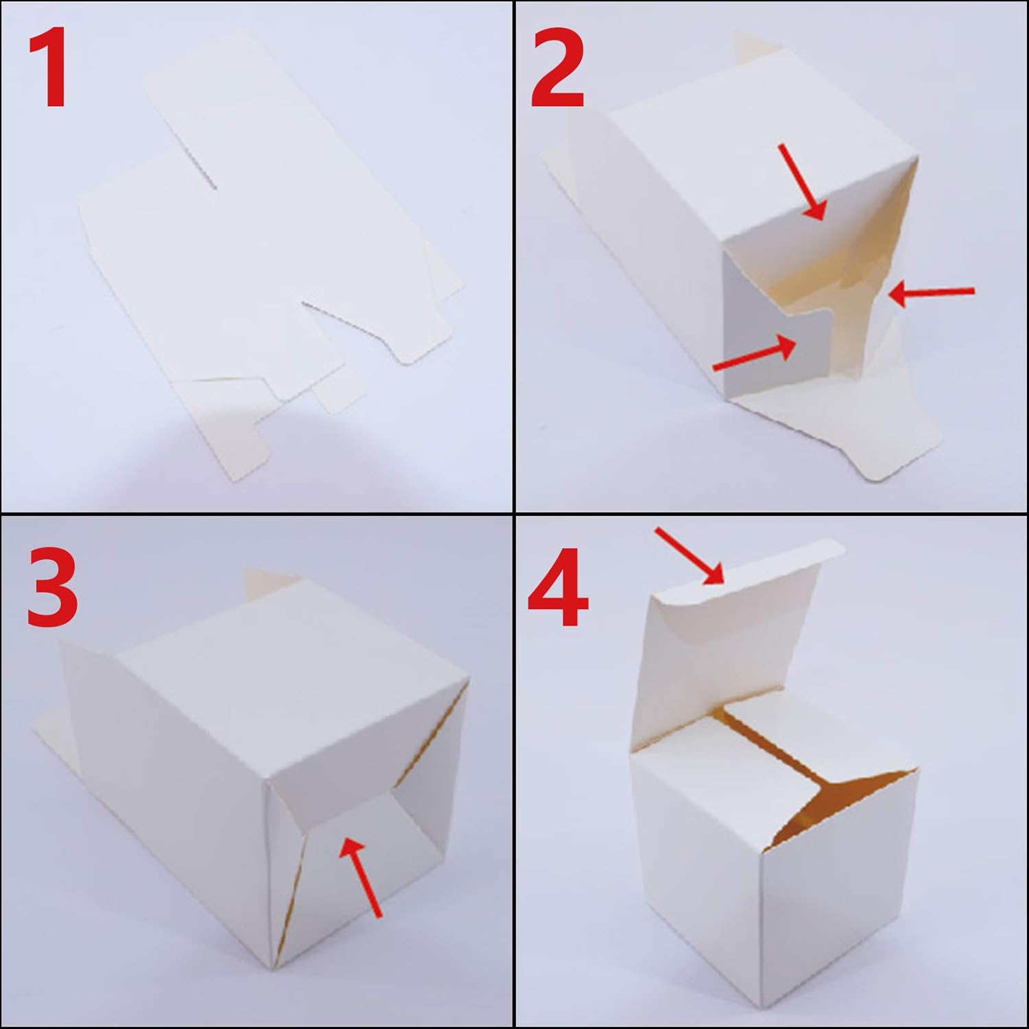 Jucoan 100 Pack White Kraft Gift Boxes with Lids