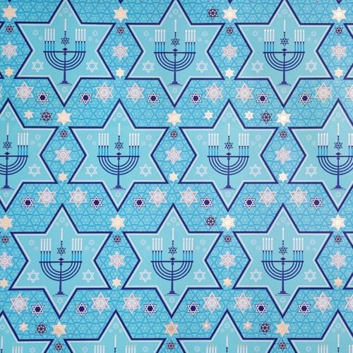 RUSPEPA Hanukkah Wrapping Paper Jumbo Roll 24x100ft