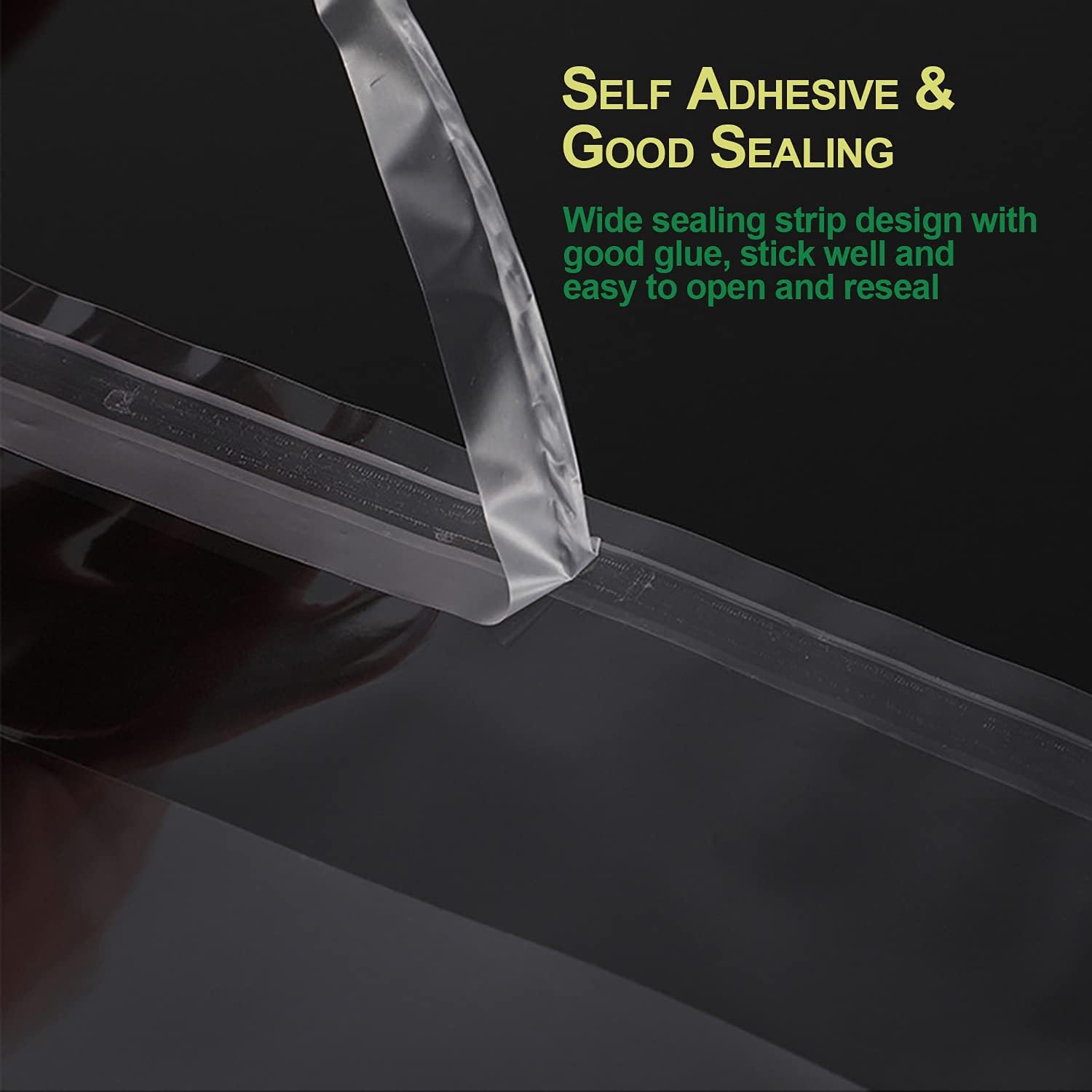 200 Pcs 4x10 In Clear Cellophane Bags Resealable Self Adhesive