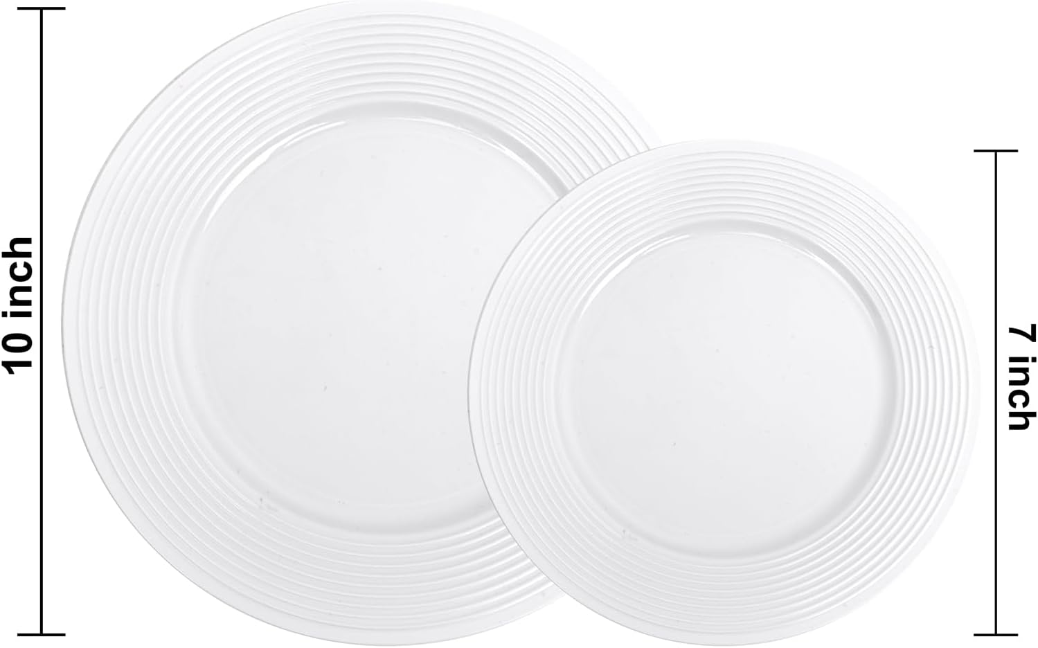 FLOWERCAT 100PCS White Plastic Plates for Parties
