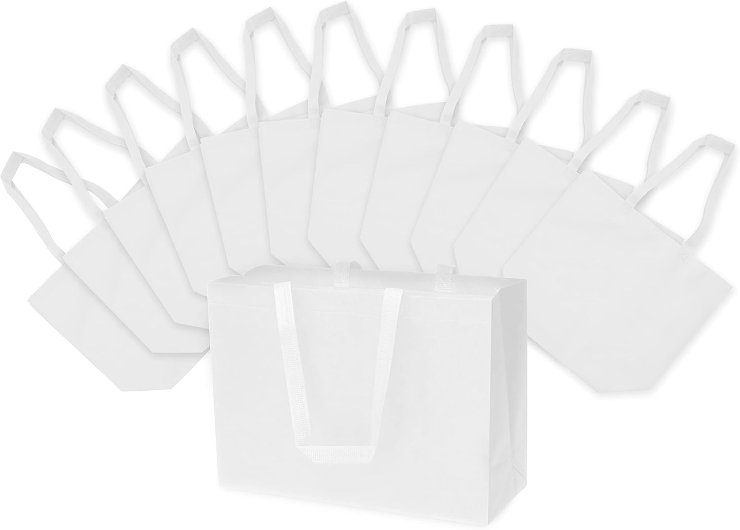 Zenpac White Gift Bags with Handles 12 Pack