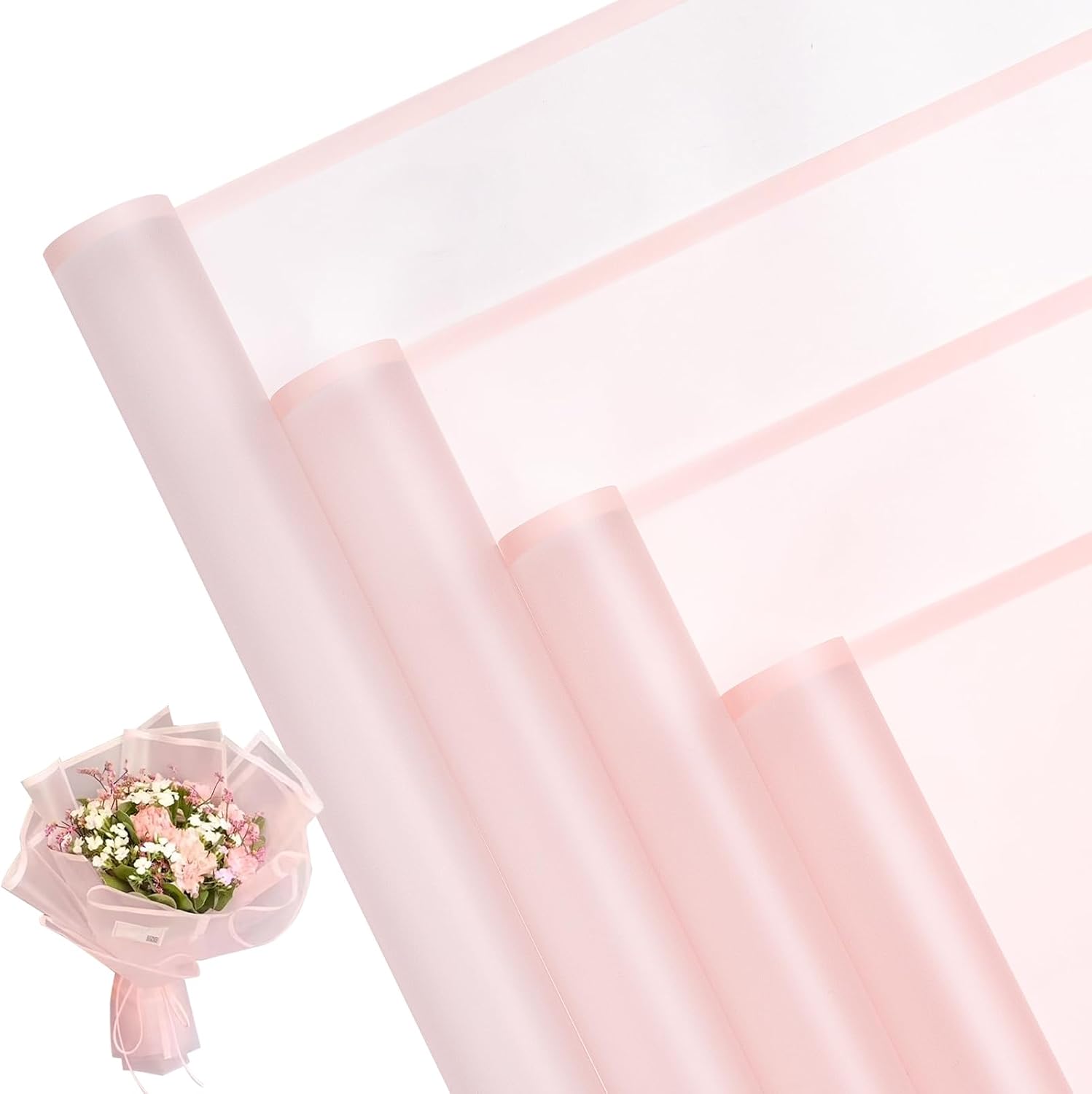 RUSPEPA 20 Sheets Waterproof Flower Wrap Paper Pink