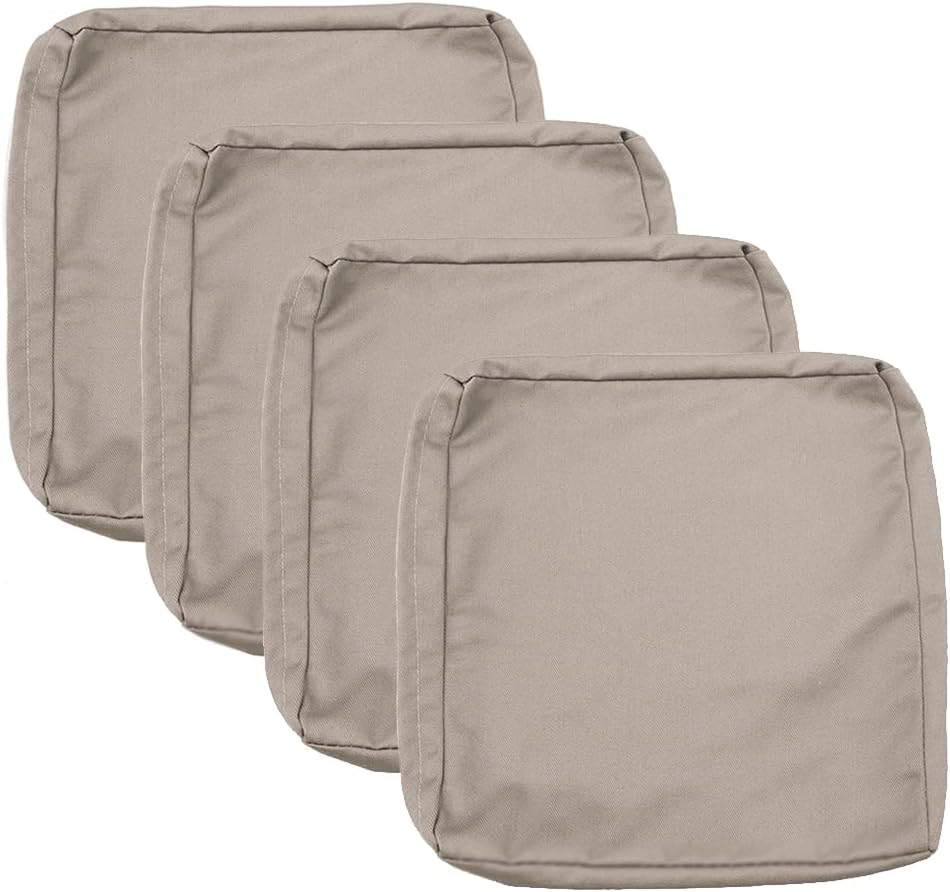 Sqodok 25x27 inch Outdoor Cushion Covers Set of 4 Tan