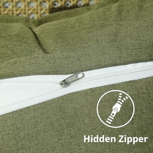 Waterproof Pillow Covers 18x18 Inch Olive Green Pack of 2