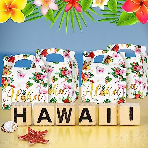 Glenmal 24 Pcs Tiki Luau Treat Boxes with Handles
