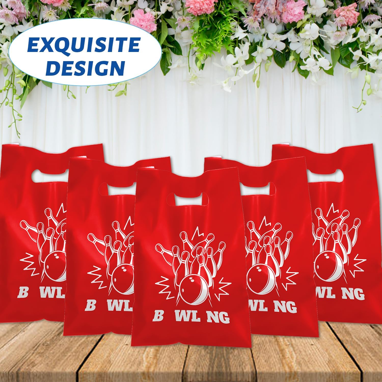 50 PCS Bowling Party Gift Bags for Kids Birthday Baby Shower