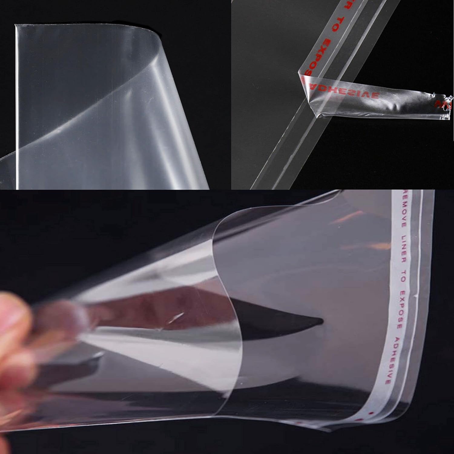 3x8 Inch Self Adhesive Cellophane Bags 100pcs