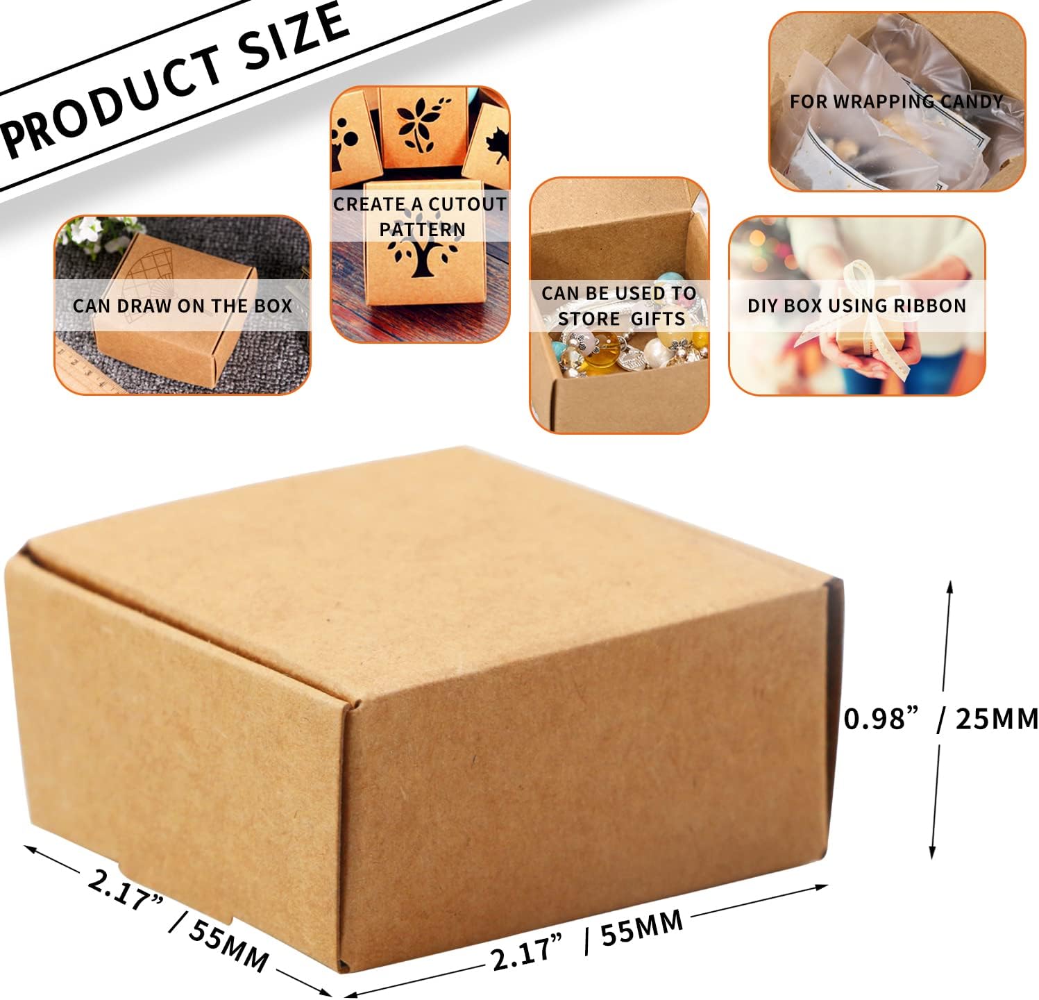 BadenBach 100 PCS Mini Gift Boxes for Crafts